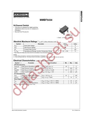 MMBF5434 datasheet  